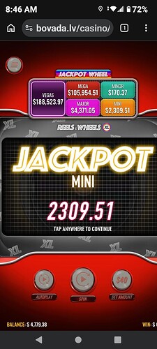 Bovada Mini Jackpot 3