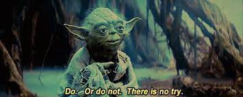 Yoda Do or do not. There is no try.